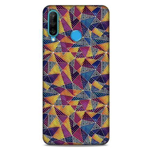 Geometrix 02 Huawei P30 Lite Kılıf Silikon Kapak