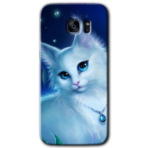 Galaxy S7 Edge Kılıf HD Desen Baskılı Arka Kapak - Cat Glance
