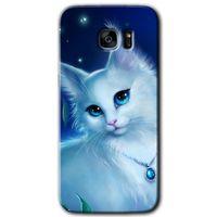 Galaxy S7 Edge Kılıf HD Desen Baskılı Arka Kapak - Cat Glance