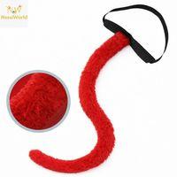 Kırmızı Peluş Kuyruk Şekil Verilebilir 70 cm