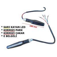 SEVGENT Sinyal Led Kayan İnce-Uzun 2 Li Set (Kl020-4) (3 Fonksiyonlu)