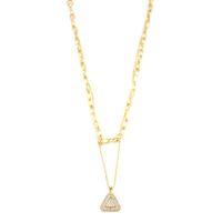 Çoklu Üçgen Kolye - Altın