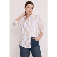 Beyaz Gold Varak Desenli Gömlek 20253