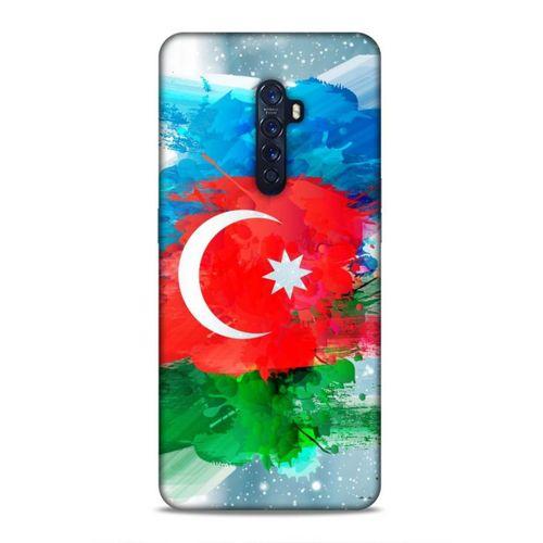 Oppo Reno 2 Uyumlu Kılıf Azarbaijan (15) Antişok Kılıf Bayrak İllustre