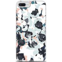 iPhone 7 Plus Kılıf HD Baskılı Kılıf - Sanatsal Siyah + Tam Ekran Koruyucu