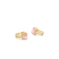 Taşlı Küpe - Pembe