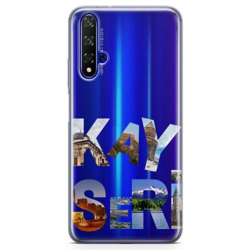 Honor View 20 Kılıf Kayseri Gezi Arka Kapak Koruma Desenli Full Koruyucu