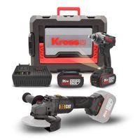 CAT DXKR1SET DX3130B + KUB30.2 18Volt 4.0Ah. Çift Akülü Şarjlı Kömürsüz Profesyonel Ortak Akülü Kombo Set