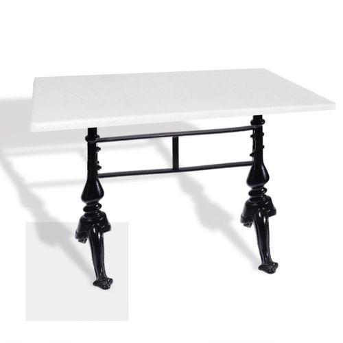 Dockers Çipa 3001 Döküm Ayak Masa 70x120 cm - (Werzalit, Wermodin ve Allzalit Tabla) - Beyaz