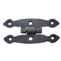 Antika Tarz Dekoratif Pirinç Dar Menteşe - 75x39 Mm, Oksit