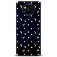 Xiaomi Poco X3 NFC Kılıf HD Baskılı Kılıf - Mini Mini Kalpler + Tam Ekran Koruyucu