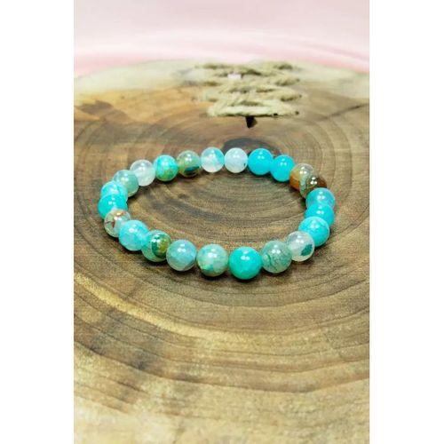 Akuamarin Doğal Taş Bileklik Kutulu