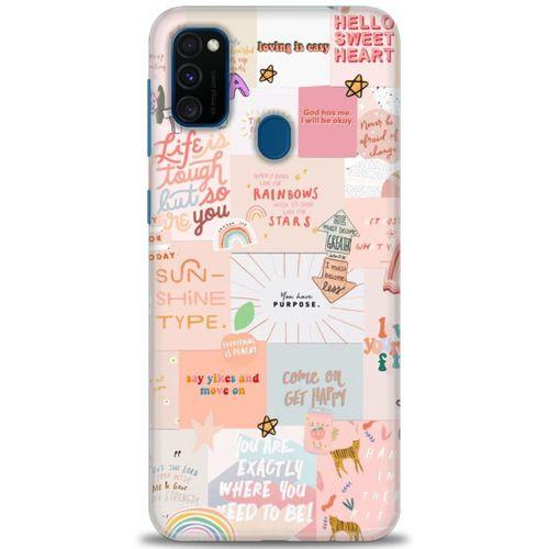 Samsung Galaxy M30S Kılıf HD Baskılı Kılıf - Hello Sweat + Tam Ekran Koruyucu