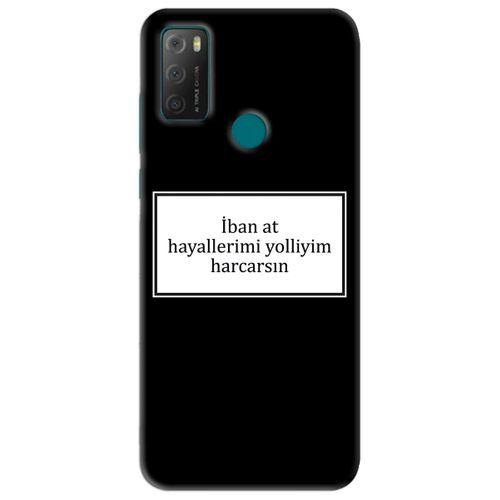TCL 20E Kılıf HD Yazı Baskılı Silikon Arka Kapak - Yazı 9