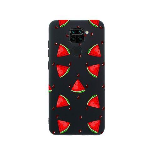 Xiaomi Redmi Note 9 Karpuz Dilimleri Premium Silikonlu Siyah Telefon Kılıfı