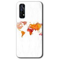 Realme 7 Kılıf HD Desen Baskılı Arka Kapak - Dünya Haritası