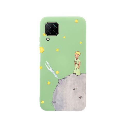 Huawei P40 Lite Küçük Prens Premium Silikonlu Yeşil Telefon Kılıfı