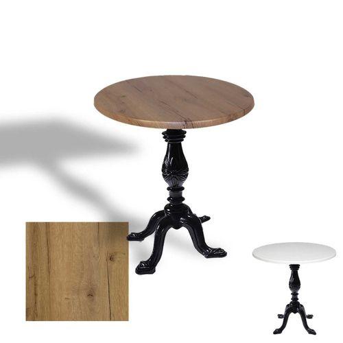 Dockers Çipa 1001 Döküm Ayak Yuvarlak Masa Çap 60cm - (Werzalit, Wermodin ve Allzalit Tabla) - Canyon Palace Oak