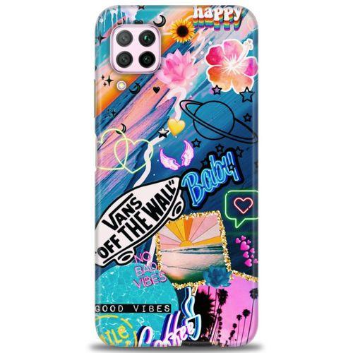 Huawei P40 Lite Kılıf HD Baskılı Kılıf - Happy Vans + Tam Ekran Koruyucu