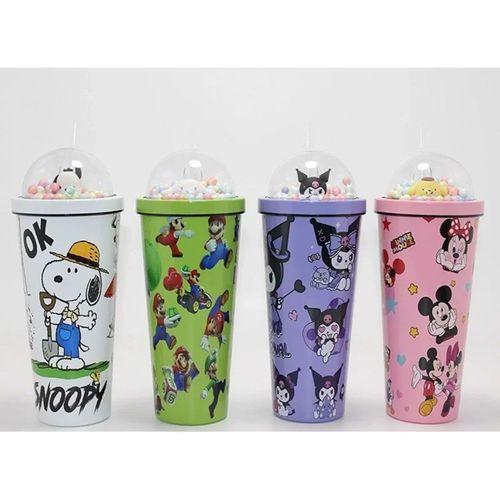 Sevimli Anime Karakterli Pipetli Termos & Suluk Alk4710