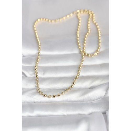 CM 14K Gold Renk Top Zincirli Model 60 cm Kadın Kolye