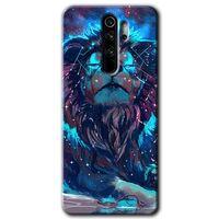 MRCİLETİSİM Xiaomi Redmi Note 8 Pro Kılıf Kapak - Neon Aslan +Hayalet Ekran Yandan Gözükmez