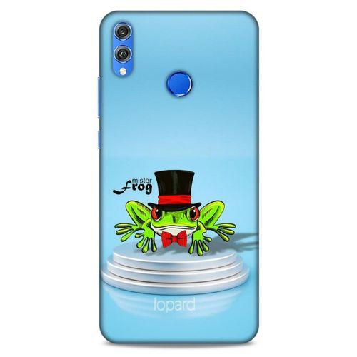 Huawei Honor 8x Kılıf FunnyMaX (7) Telefon Kılıfı Açık Mavi Kurbağa