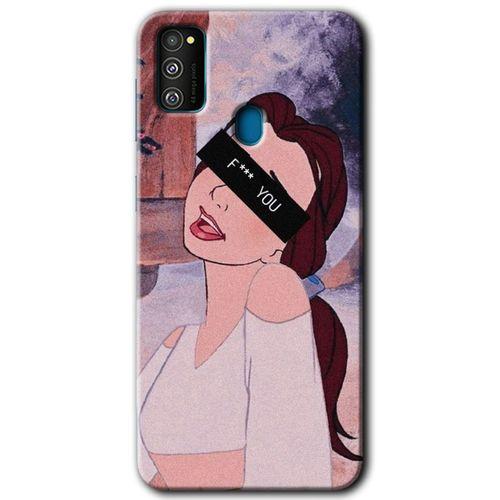 MRCİLETİSİM MRCİLETİSİM Samsung Galaxy M30s Kılıf HD Desen Baskılı Arka Kapak + Temperli Cam - Bad Girl