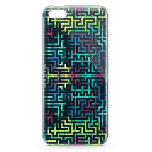 Apple iPhone SE Kılıf Labirent Colorful Arka Kapak Koruma Desenli Full Koruyucu
