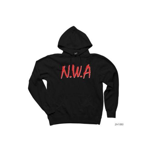 N.W.A. Logo Siyah Kapşonlu Sweatshirt Hoodie