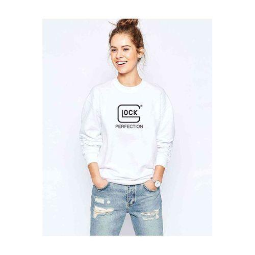 Perfection Logo Baskılı Beyaz Kadın Sweatshirt