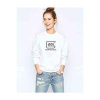 Perfection Logo Baskılı Beyaz Kadın Sweatshirt
