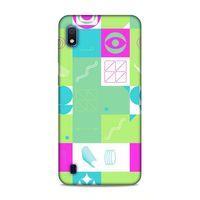 Samsung Galaxy A10 Uyumlu Kılıf Insomnia (30) Silicone Case Pembe Yeşil