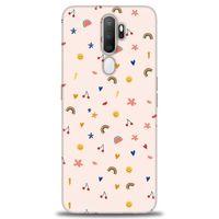Oppo A9 2020 Kılıf HD Baskılı Kılıf - Kiraz ve Gökkuşağı + Tam Ekran Koruyucu