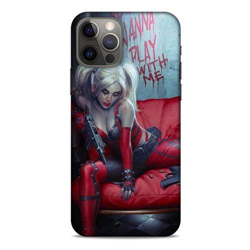 Apple iPhone 12 Pro Uyumlu Kılıf Harley Quinn (22) Tam Koruma Kılıfı Kırmızımsı kahverengi