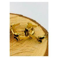 Gold Renk Figürlü Çelik  Küpe