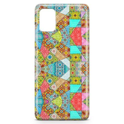 Samsung Galaxy A51 Kılıf Yeşil Vintage Arka Kapak Koruma Desenli Full Koruyucu
