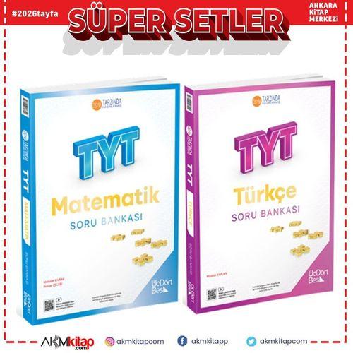 Üç Dört Beş TYT Türkçe ve Matematik Soru Bankası 2 Kitap Set