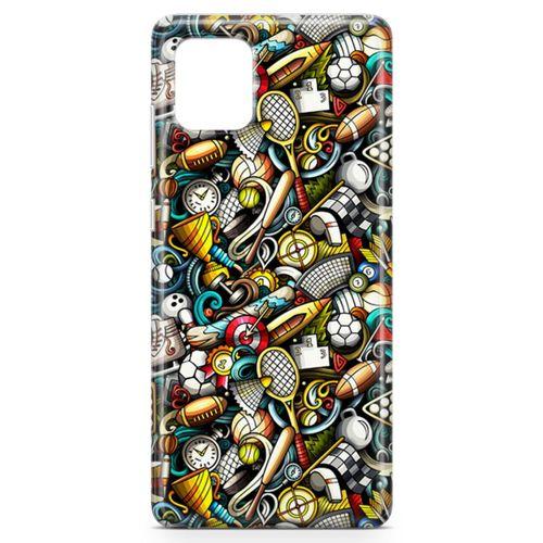 Samsung Galaxy Note 10 Lite Kılıf Sporcu Doodle Arka Kapak Koruma Desenli Full Koruyucu