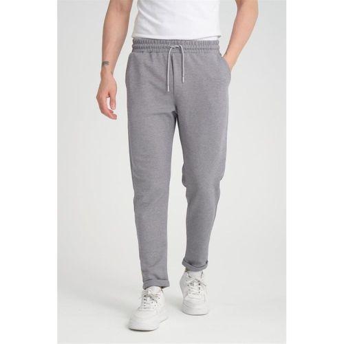 Premium Oxford Örme Regular Fit  Duble Paça Erkek Pantolon- Gri