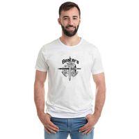 S Baskılı Beyaz Erkek Tshirt