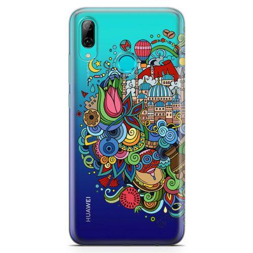 Huawei Y7 2019 Kılıf İstanbul Hatırası Arka Kapak Koruma Desenli Full Koruyucu
