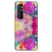 Xiaomi Mi Note 10 Lite Kılıf Pastel Renkler (47) Crystal Flex Kılıf Fuşya Sarı