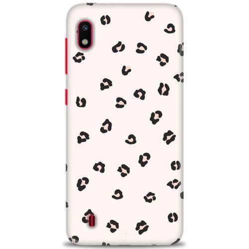 Samsung Galaxy A10 Kılıf HD Baskılı Kılıf - Kahveli Leopar + Tam Ekran Koruyucu