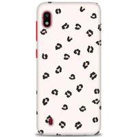 Samsung Galaxy A10 Kılıf HD Baskılı Kılıf - Kahveli Leopar + Tam Ekran Koruyucu
