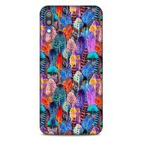 Samsung Galaxy M10 Kılıf Desenli Özel Seri Tüyler (39) Liquid Crystal Kılıf