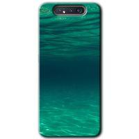 Samsung Galaxy A80 Kılıf Baskılı Kapak - Derin Deniz + 5D Tam Kaplayan Cam