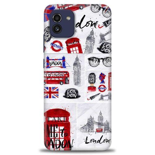Samsung Galaxy A03 Kılıf HD Baskılı Kılıf - London Set + Tam Ekran Koruyucu