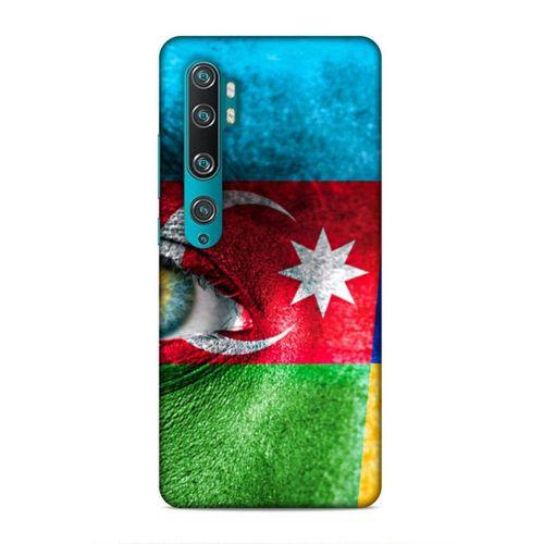 Xiaomi Mi Note 10 Pro Uyumlu Kılıf Azarbaijan (42) Rugged Armor Kılıf Göz Bayrak