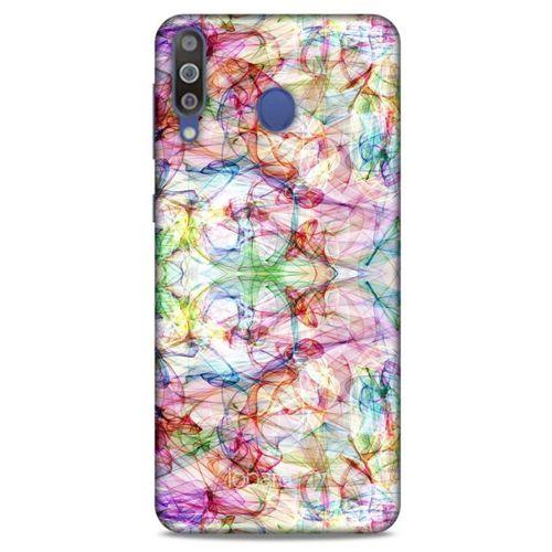 Samsung Galaxy M30 Kılıf Pastel Renkler (12) Koruyucu Silikon Beyaz Mavi